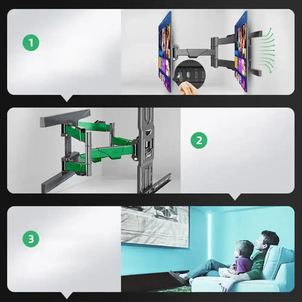 Soporte Ergonómico De Pared Para Pantallas de 40"-80" P6