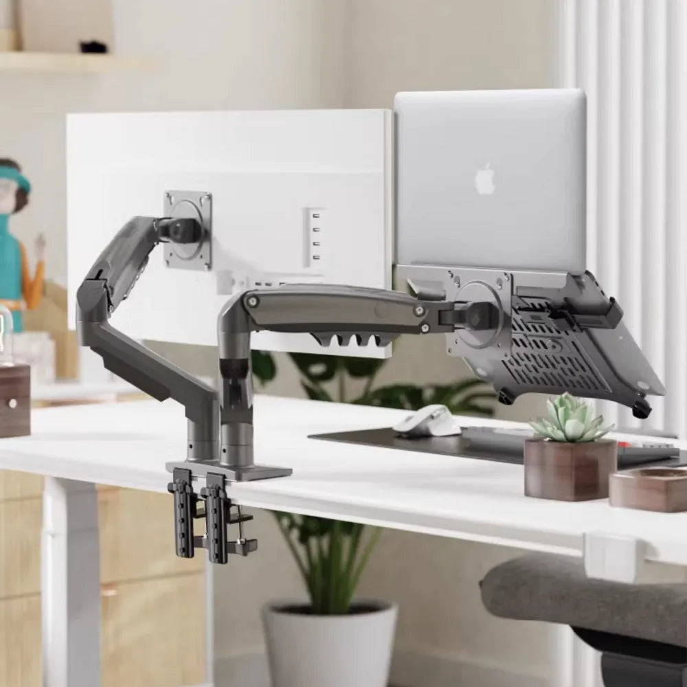 Soporte Ergonómico para 1 PC Portátil y 1 Monitor F160 + FP