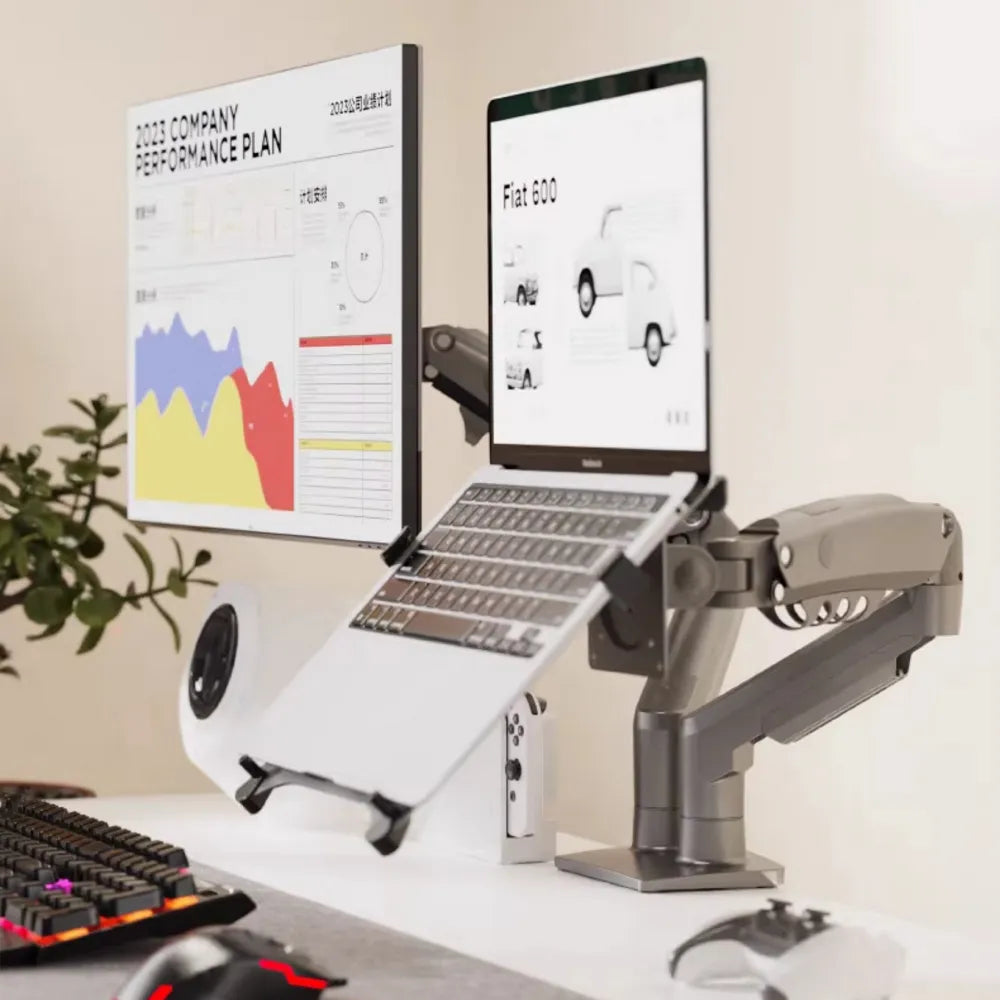 Soporte Ergonómico para 1 PC Portátil y 1 Monitor F160 + FP