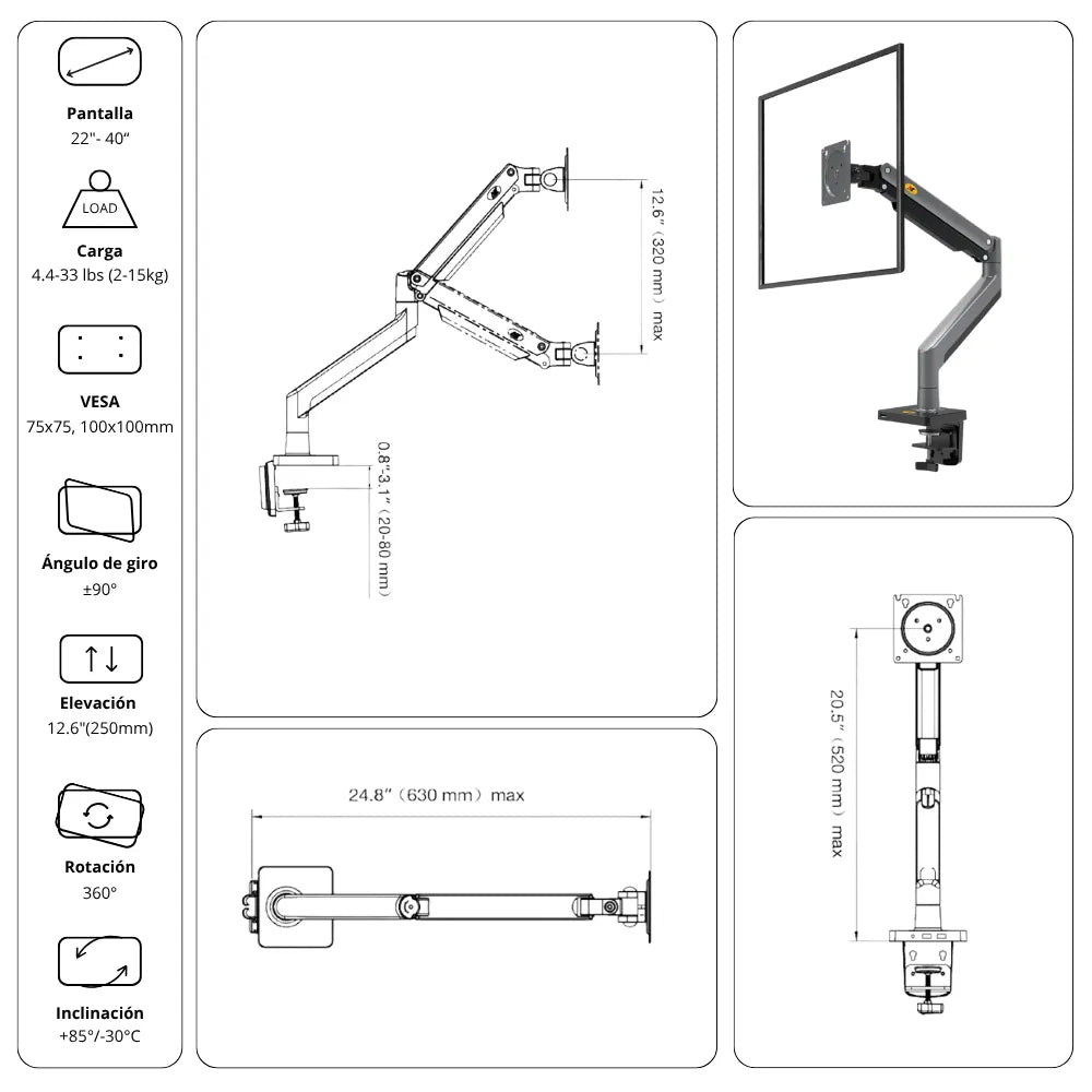 Soporte Ergonómico para Monitor G45