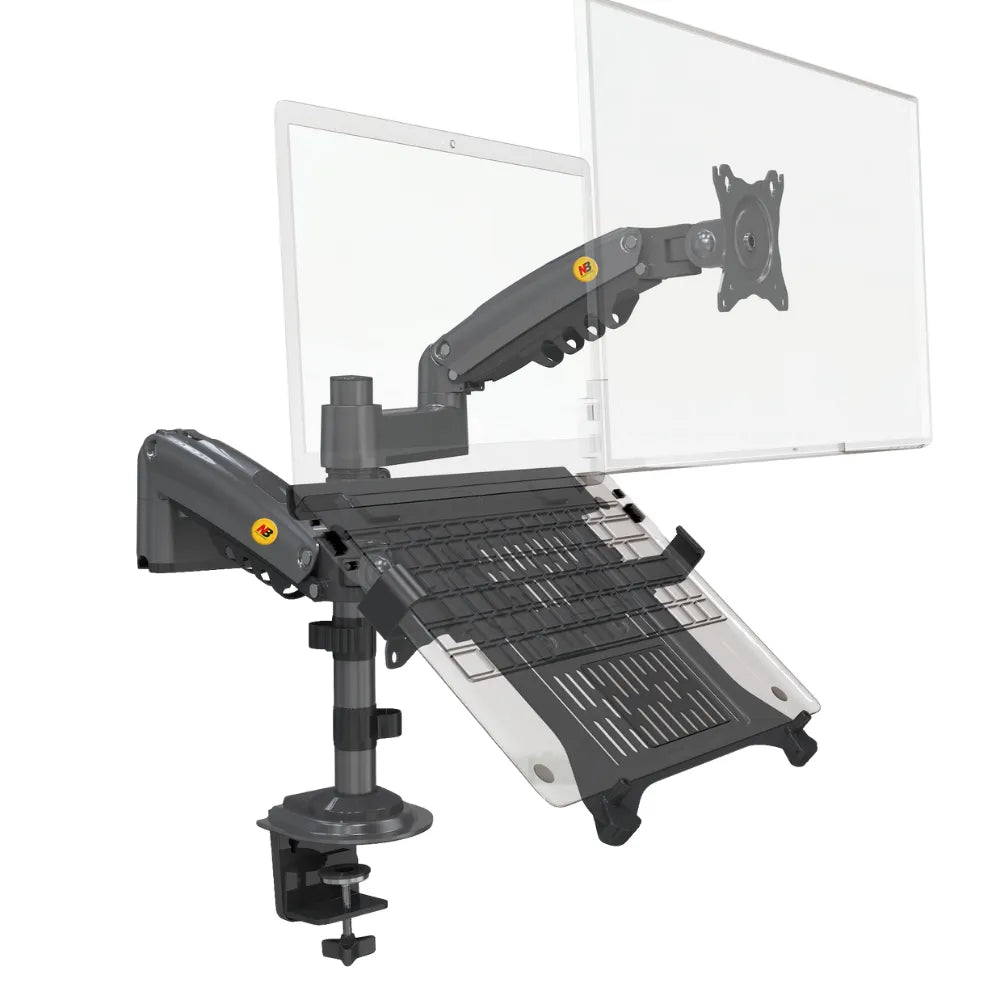 Soporte Ergonómico para 1 PC Portátil y 1 Monitor H180 + FP