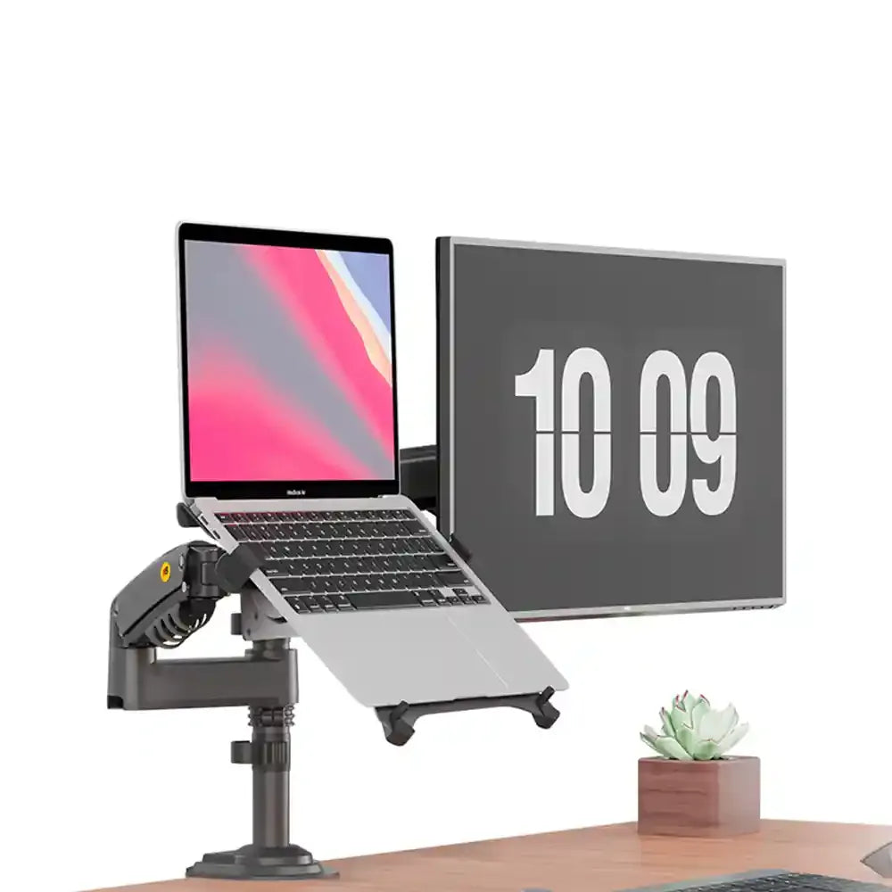 Soporte Ergonómico para 1 PC Portátil y 1 Monitor H180 + FP