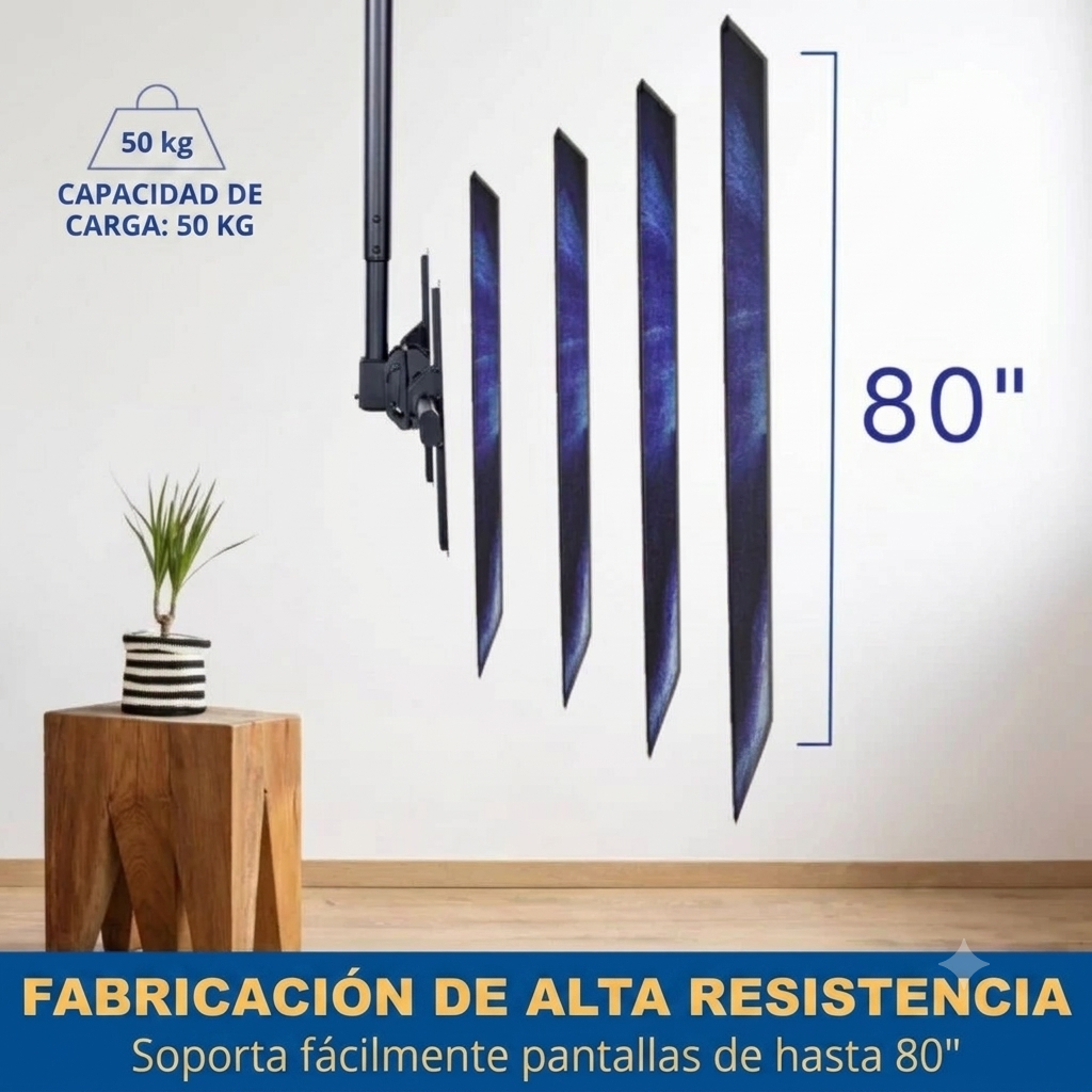 Soporte De Techo para Pantalla De 32"-80" Zeno | Ajustable y Giratorio