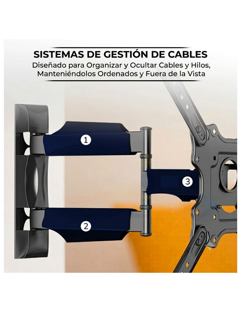 Soporte de Pared Articulado para Pantalla de 32" a 65" | Articulado y Giratorio