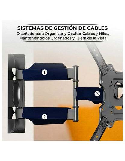 Soporte de Pared Articulado para Pantalla de 32" a 65" | Articulado y Giratorio