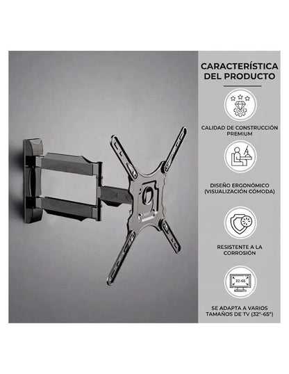 Soporte de Pared Articulado para Pantalla de 32" a 65" | Articulado y Giratorio