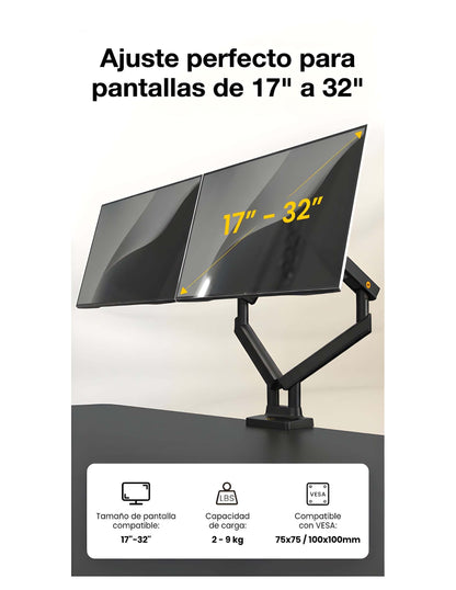 Soporte Ergonómico para 2 Monitores A5C