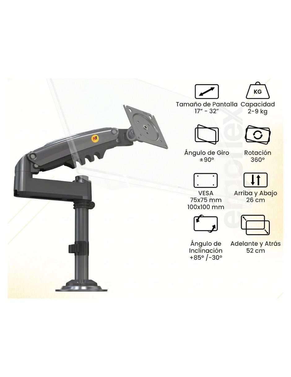 Soporte Ergonómico para Monitor H100