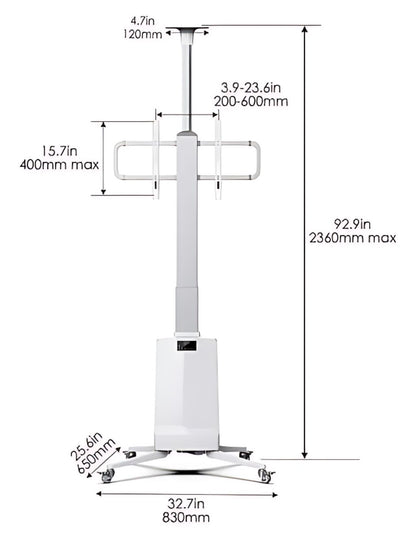Pedestal Móvil Motorizado TW85 Blanco