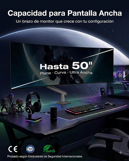 Soporte RGB Ergonómico para Monitor de 27"-50" A6