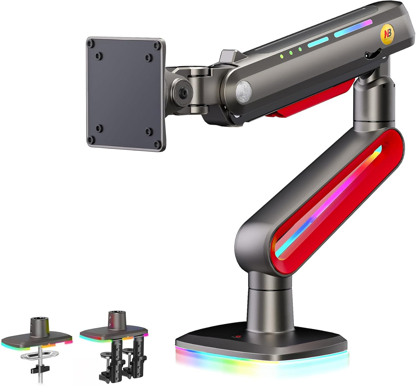 Soporte Gamer RGB para Monitor de 32"-60" con Brazo Ajustable