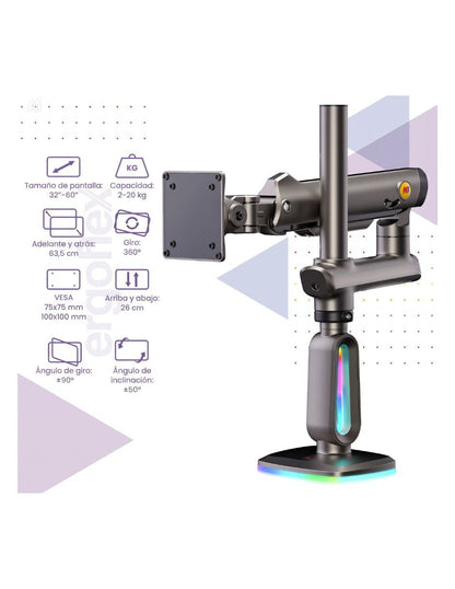 Soporte Gamer Ergonómico para Monitor F7