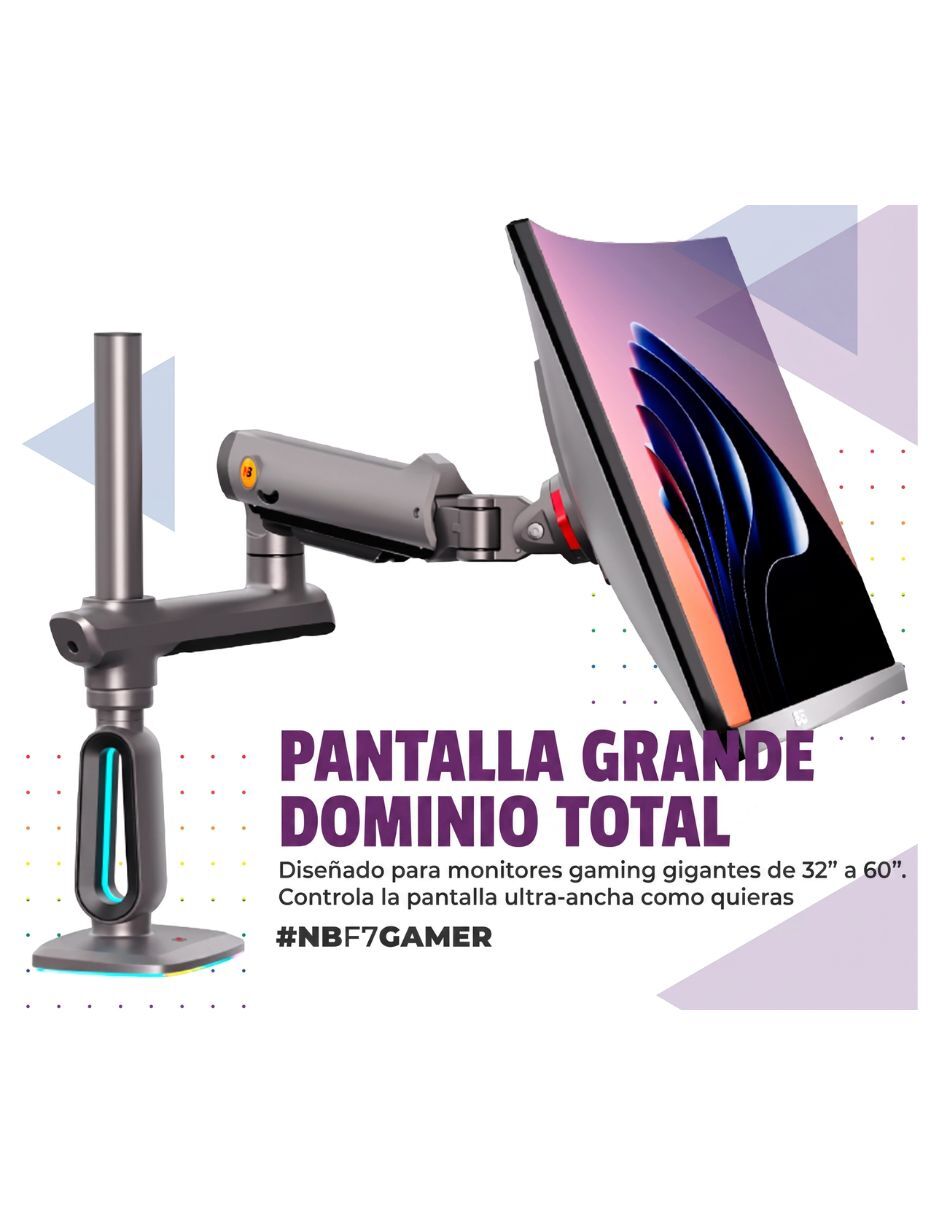Soporte Gamer Ergonómico para Monitor F7