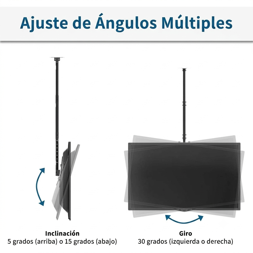 Soporte De Techo para Pantalla De 32"-80" Zeno | Ajustable y Giratorio