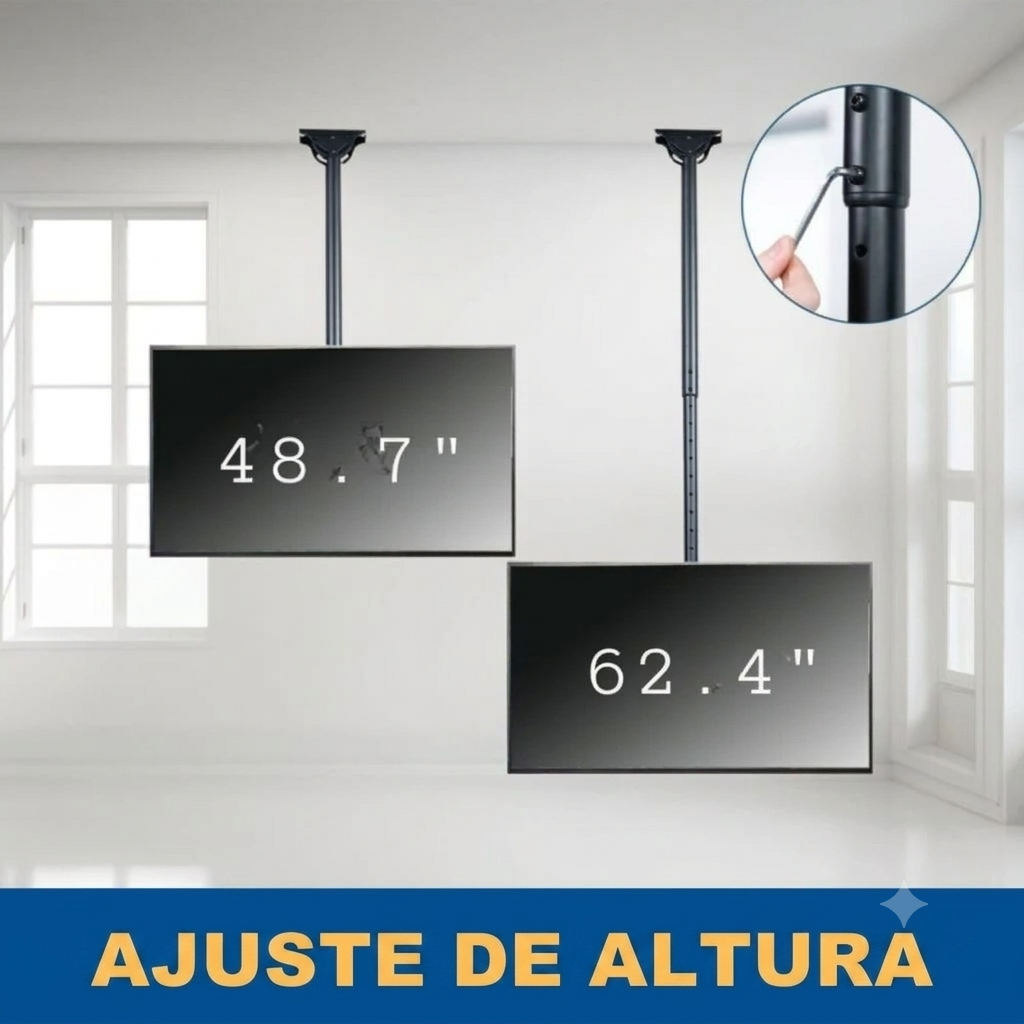 Soporte De Techo para Pantalla De 32"-80" Zeno | Ajustable y Giratorio