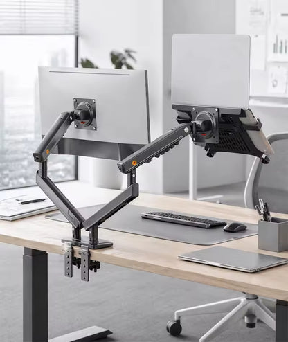 Soporte Doble Para Laptop de 13"-17" y Monitor de 17"-32" A5C + FP