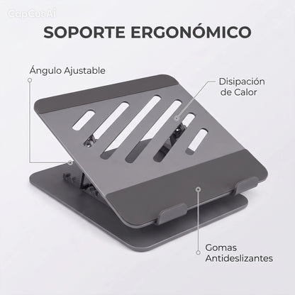 Soporte Para Laptop Plegable De Aluminio | Antideslizante Y Ajustable