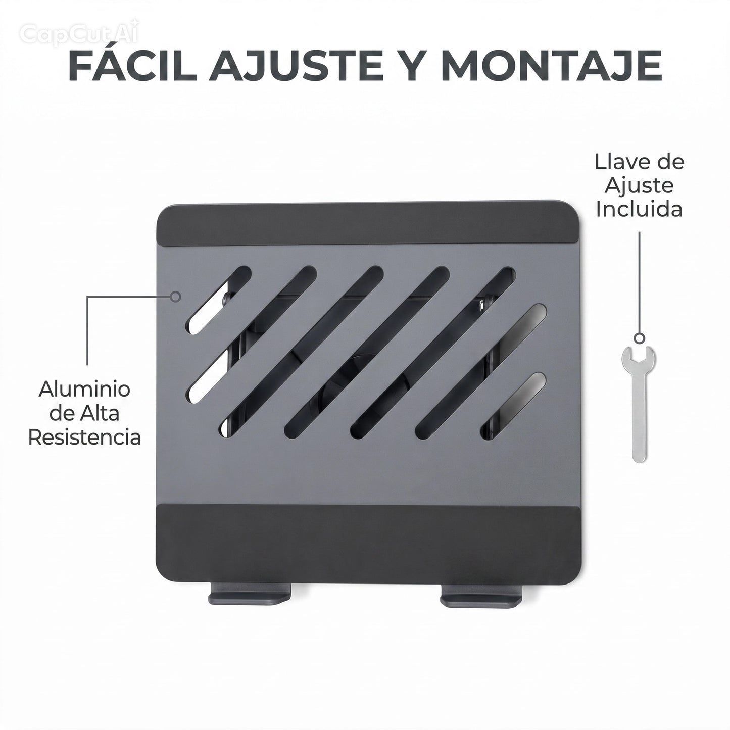 Soporte Para Laptop Plegable De Aluminio | Antideslizante Y Ajustable