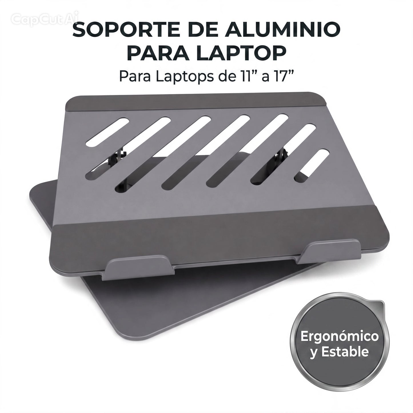 Soporte Para Laptop Plegable De Aluminio | Antideslizante Y Ajustable