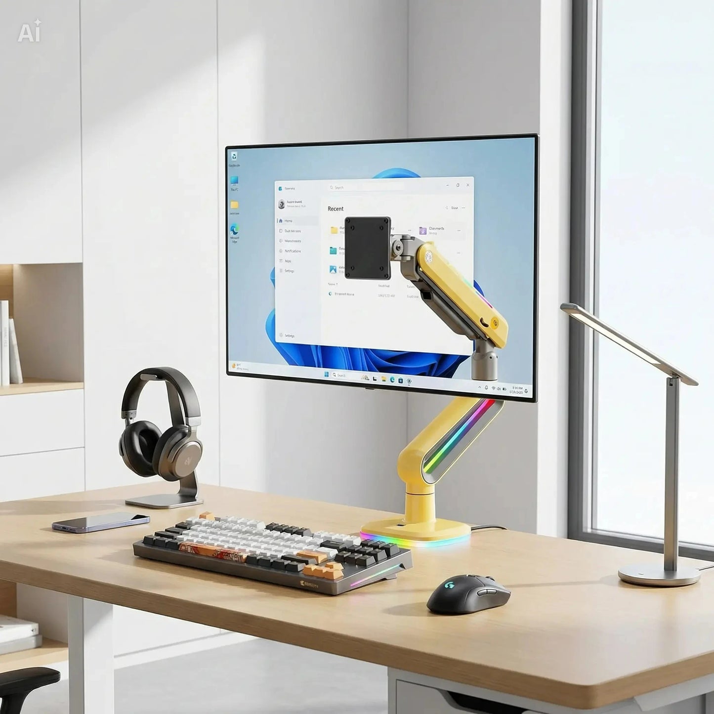 Soporte Gamer RGB para Monitor con Brazo Ajustable