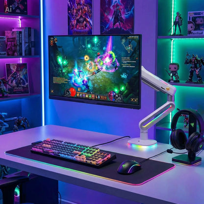 Soporte Gamer RGB para Monitor con Brazo Ajustable
