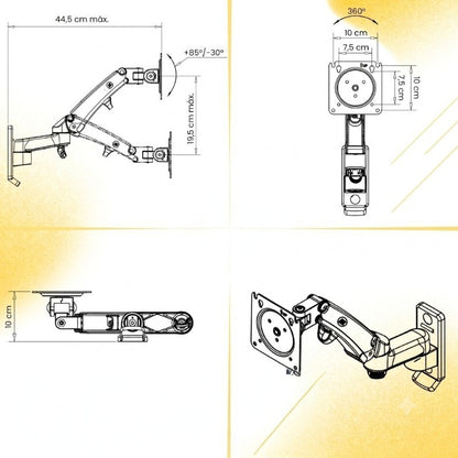 Soporte de monitor para pared de 17"-35" F150