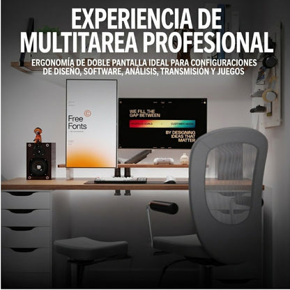 Soporte Ergonómico para 2 Monitores de 17"-32" F160