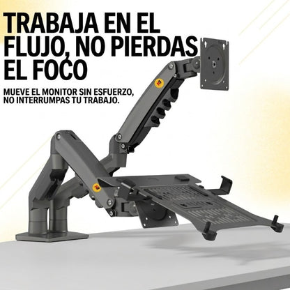 Soporte Ergonómico para Laptop de 13"-17" y Monitor de 17"-32" F160 FP