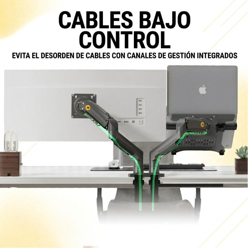 Soporte Ergonómico para Laptop de 13"-17" y Monitor de 17"-32" F160 FP
