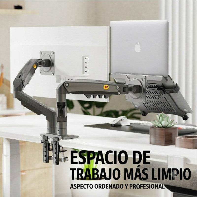 Soporte Ergonómico para Laptop de 13"-17" y Monitor de 17"-32" F160 FP