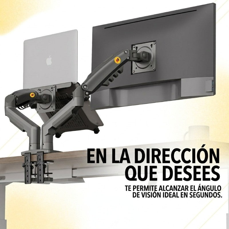 Soporte Ergonómico para Laptop de 13"-17" y Monitor de 17"-32" F160 FP