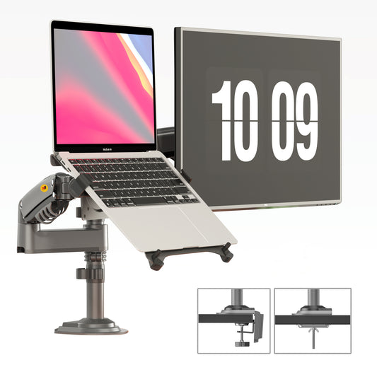 Soporte Doble para Laptop 13"-17" y Monitor 22"-32" H180 FP