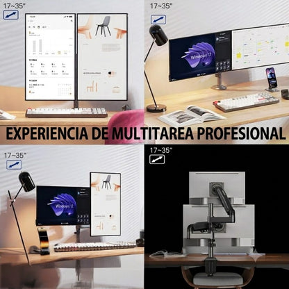 Soporte Ergonómico para 2 Monitores de 17"-35" H180
