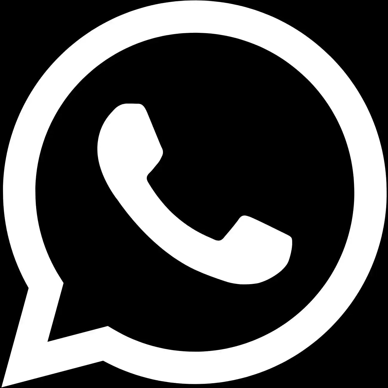 Icono WhatsApp Fondo Negro North Bayou México