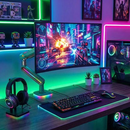 Soporte Gamer RGB para Monitor con Brazo Ajustable