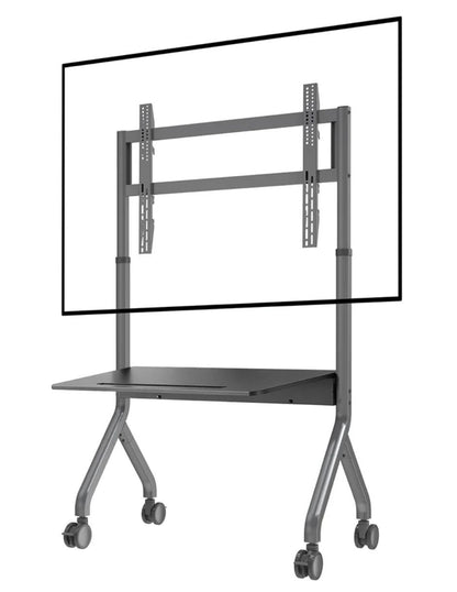 Carrito Motorizado P150 para Pantallas de 65” a 90” | Soporte de Piso con Ruedas