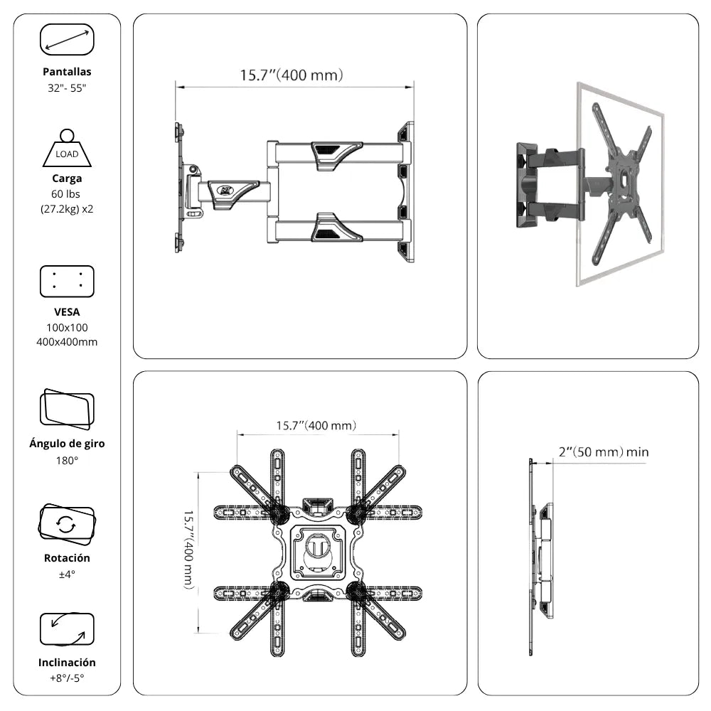 Soporte Ergonómico para Televisor P4