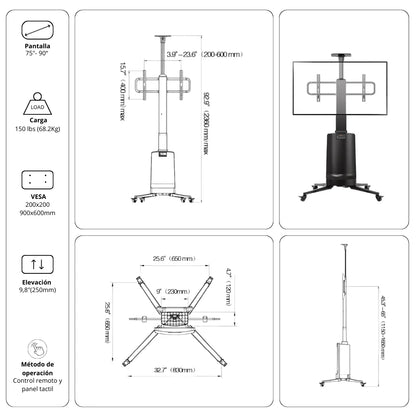 Pedestal Móvil Motorizado TW85