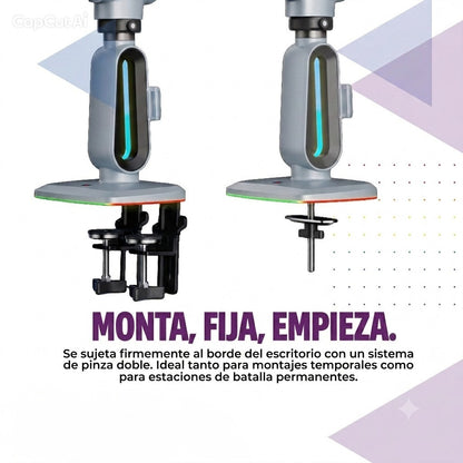 Soporte Gamer RGB Ergonómico para Monitor de 32"-60" G80