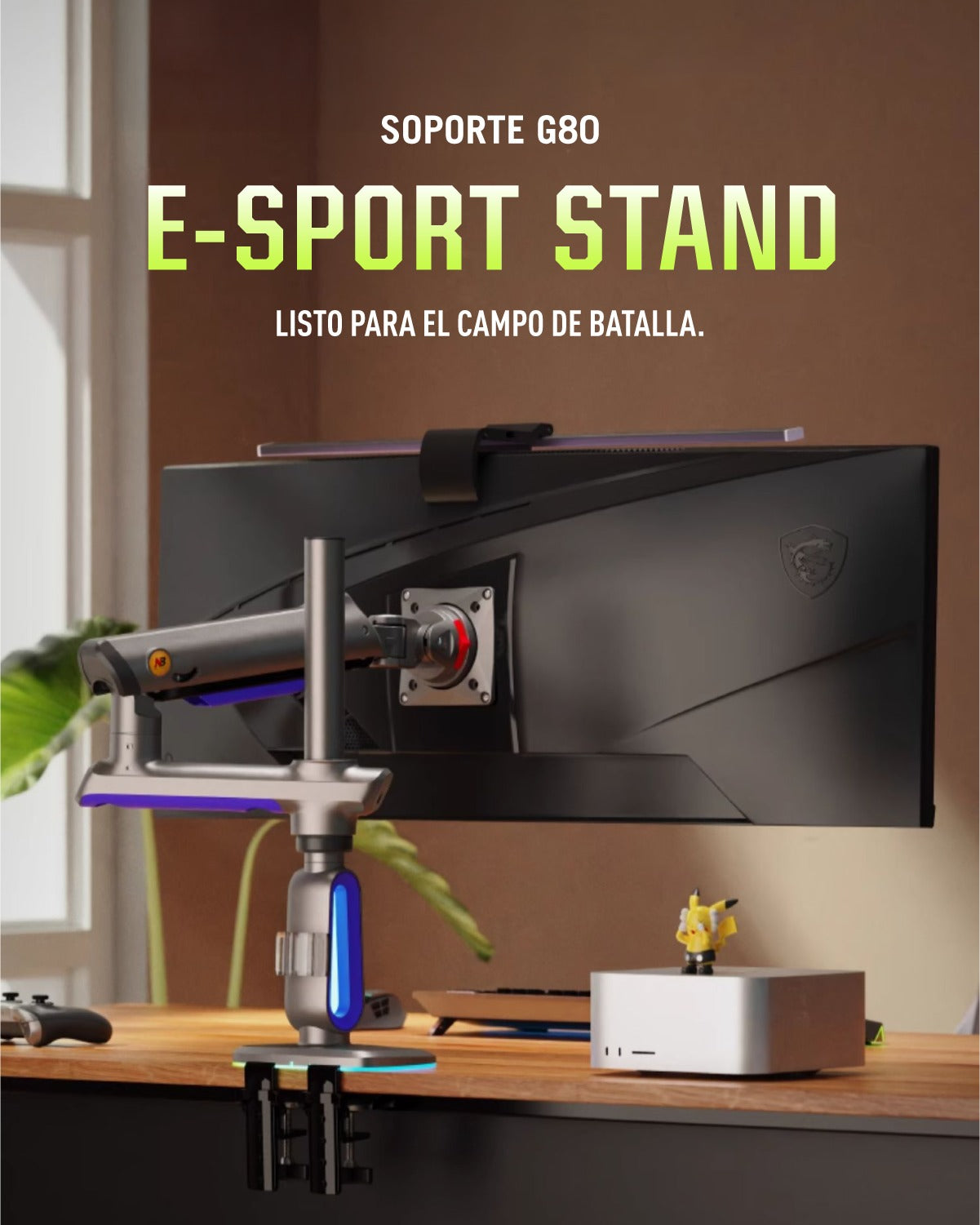 Soporte Gamer Ergonómico para Monitor G80
