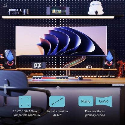 Soporte Gamer Ergonómico RGB para Monitor de 32"-60"